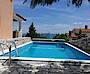 Casa de vacaciones la-gioia, Croacia, Istria, Labin, labin: Der Pool mit Blick aufs Meer